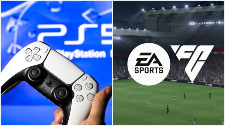 PlayStation Controller (L), EA Sports FC 24 logo (R)