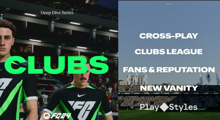 Left image: EA FC 24 Clubs still Right image: EA FC 24 Clubs features