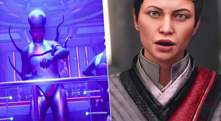 Left image Starfield Astral Lounge dancer, right image Starfield NPC