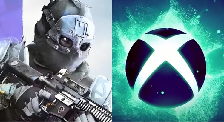 Left image Call of Duty Season 4 poster, right image Xbox logo