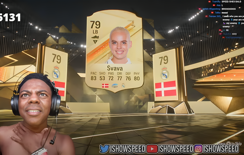 IShowSpeed packs female plauyer