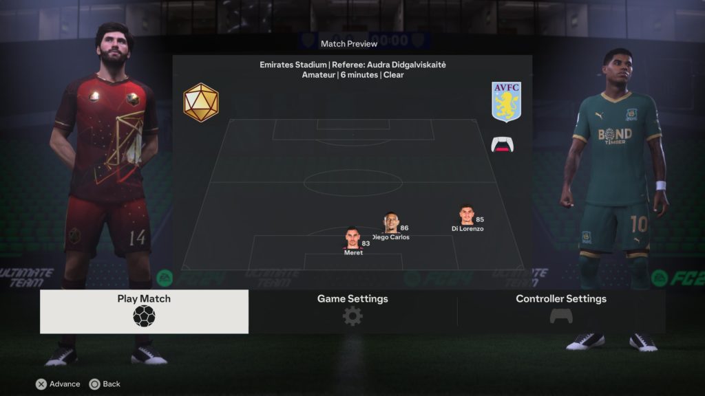 Screenshot of Squad Battles in FC 24