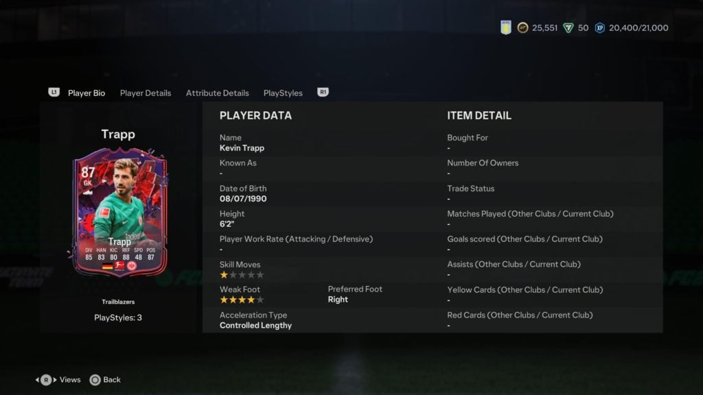 Screenshot of sbc Trapp