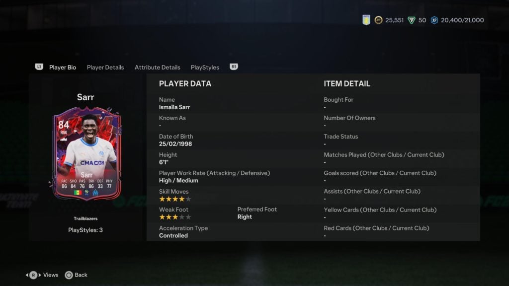 Screenshot of sbc Sarr