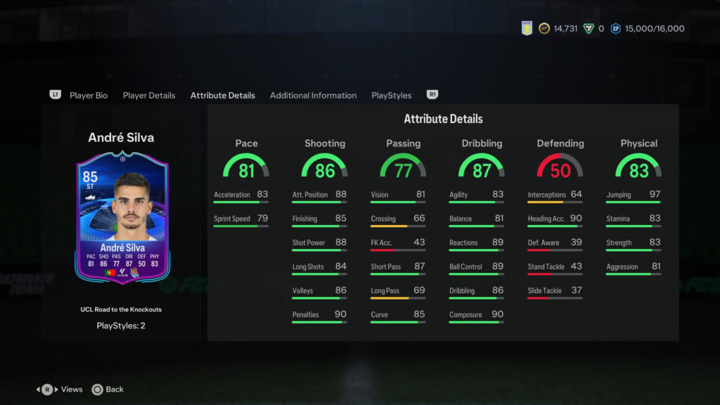 Screenshot of sbc silva